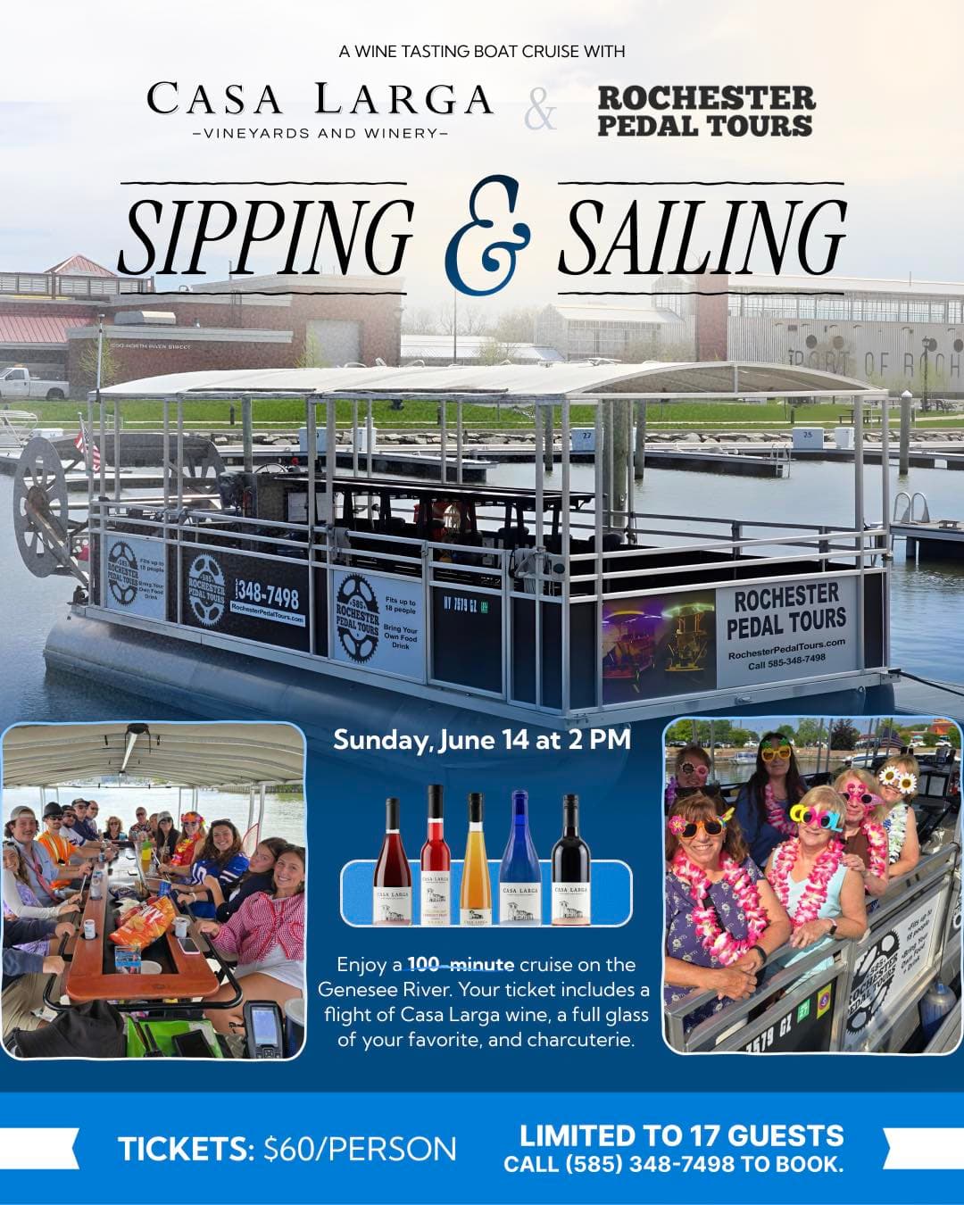 Sip & Sail with Rochester Pedal Tours