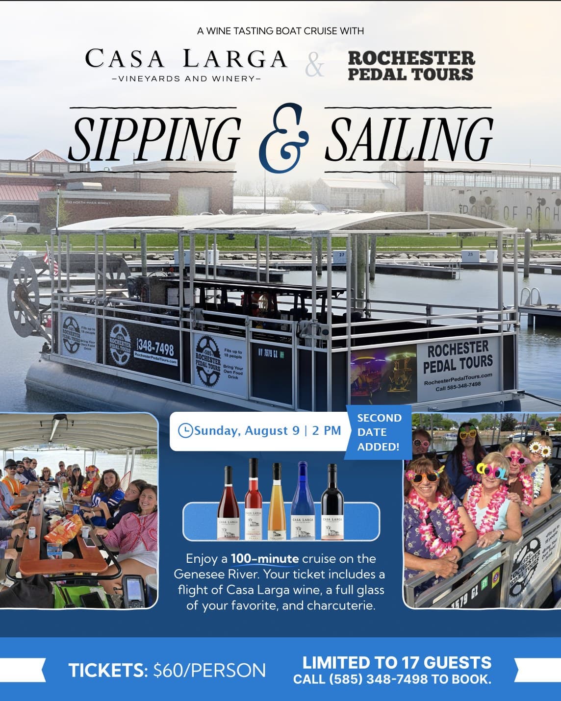 Sip & Sail with Rochester Pedal Tours