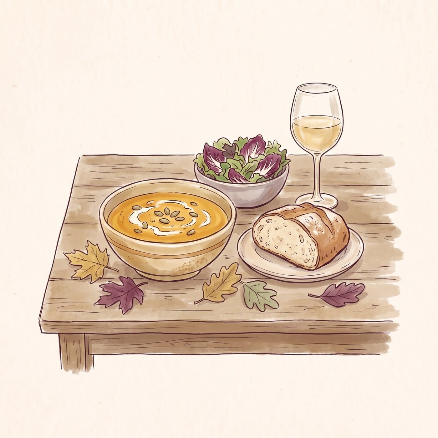October Café Special: Soup, Salad & Wine