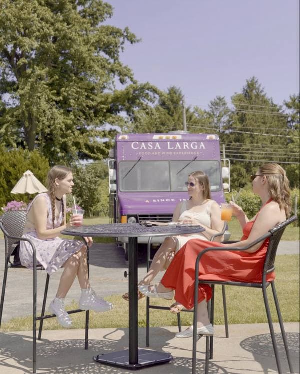 Guests at the Casa Larga food truck