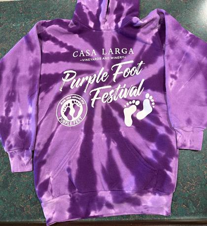 YOUTH TIE DYED SWEAT SHIRT PURPLE FOOT  ALL SIZ