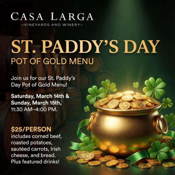 St. Paddy's Day Pot of Gold Menu